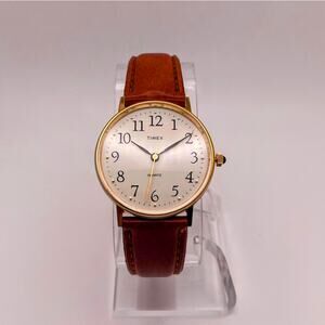 Timex M Cell Men's Quartz Watch with Brown Leather Strap